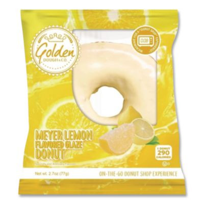 Meyer Lemon Glazed Donut, Lemon, 2.7 Oz Individually Wrapped, 7 Donuts/Carton