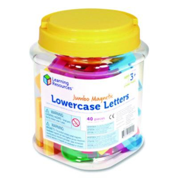 Jumbo Lowercase Magnetic Letters, 1.5" Tall, Assorted Color Characters, 40 Pieces