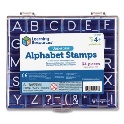 Uppercase Alphabet Stamps, 1", 34 Stamps