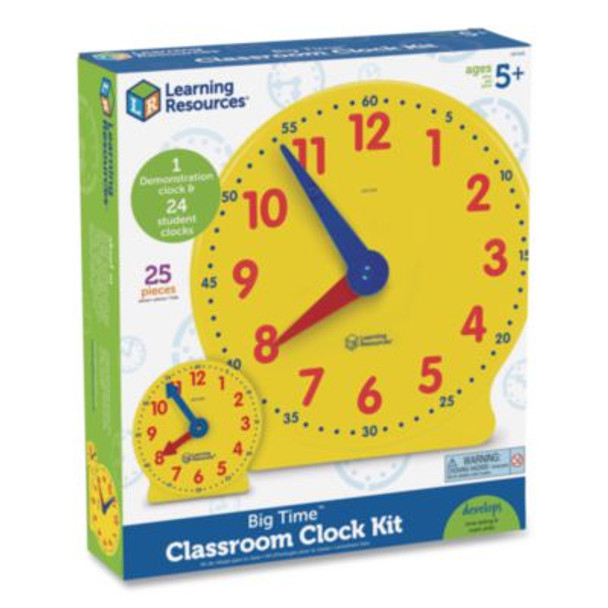 Classroom Clock Kit, Grades K To 2, 25 Pieces