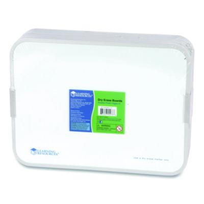 Dry Erase Boards, 9" x 12", White Surface, 10 Boards