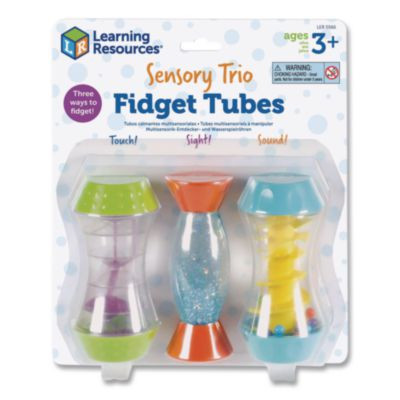 Sensory Trio Fidget Tubes, Ages 3 And Up, Assorted Colors, 3 Pieces