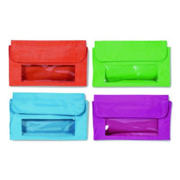Magnetic Storage Pockets, 9.5" x 1" x 5.5", Assorted Colors, 4 Pockets