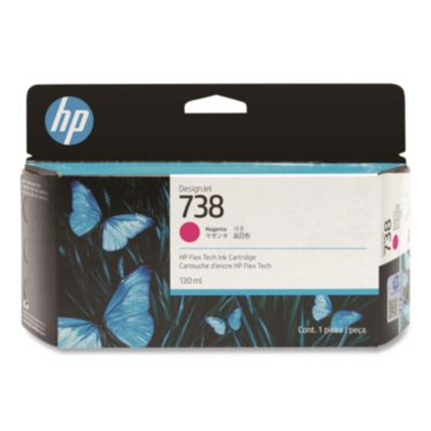 Hp 738 (498N6Act) Magenta Original Designjet Ink Cartridge, 20/Carton