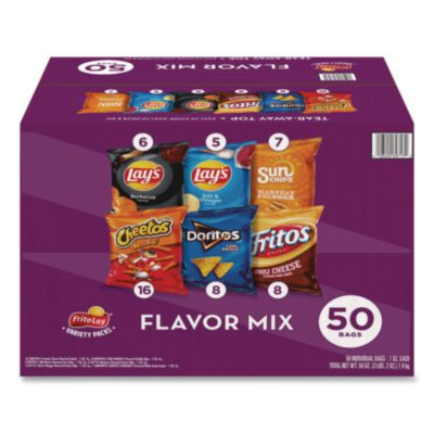 Flavor Mix Variety Pack, Assorted Flavors, 1 Oz Bag, 50 Bags/Carton
