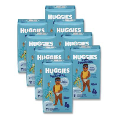 Little Swimmers, Size 4, 24 Lbs To 34 Lbs, 11/Pack, 8 Packs/Carton