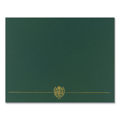 Classic Crest Certificate Covers, 9.38 x 12, Hunter, 5/Pack
