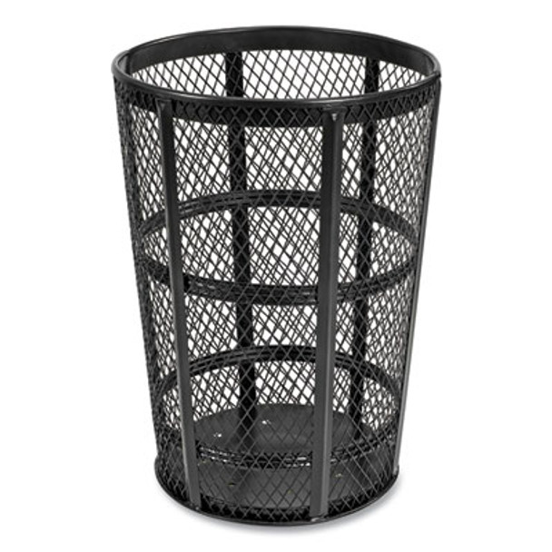 Steel Mesh Corrosion Resistant Trash Can, 48 Gal, Black