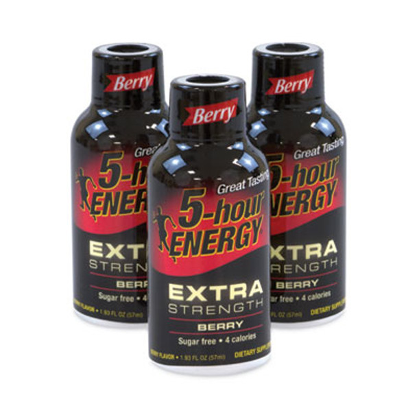Extra Strength Energy Drink, Berry, 1.93 Oz Bottle, 24/Carton