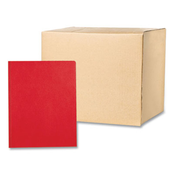 Pocket Folder With 3 Fasteners, 0.5" Capacity, 11 x 8.5, Red, 25/Box, 10 Boxes/Carton