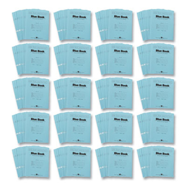 Examination Blue Book, Wide/Legal Rule, Blue Cover, (6) 8.5 x 7 Sheets, 1,000/Carton
