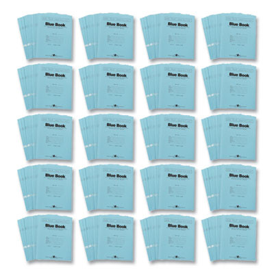 Examination Blue Book, Wide/Legal Rule, Blue Cover, (6) 8.5 x 7 Sheets, 1,000/Carton
