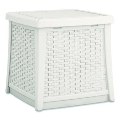 Elements End Table With Storage, Square, 18.75w x 18.75d x 18h, Ice Cube Top, Ice Cube Base/Legs