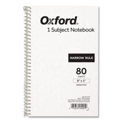 One-Subject Notebook, Narrow Rule, Gray Cover, (80) 8 x 5 Sheets