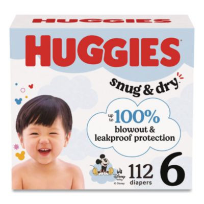Snug And Dry Diapers, Size 6, 35 Plus Lbs, 112/Carton