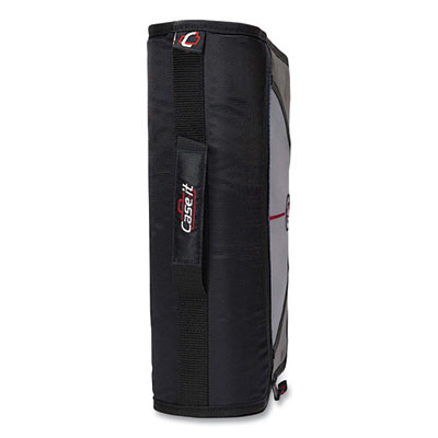 Mighty Zip Tab Binder, 3 Rings, 3" Capacity, 11 X 8.5, Black