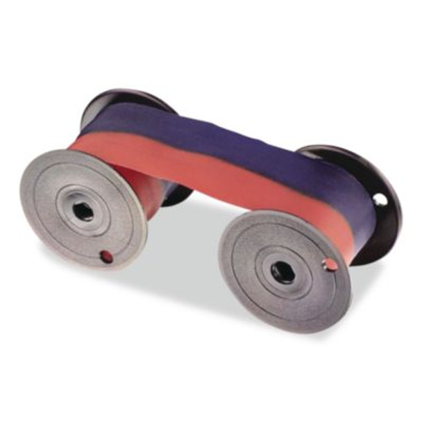 72Cn Time Clock Ribbon, Red/Blue