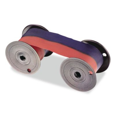 72Cn Time Clock Ribbon, Red/Blue