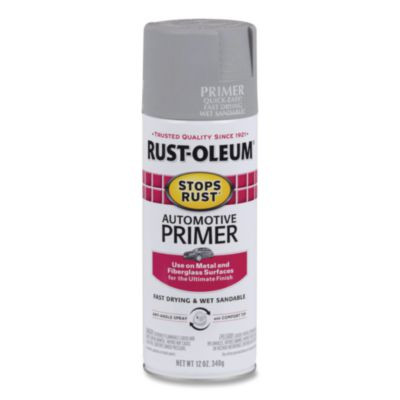 Stops Rust Auto Primer, Flat Gray, 12 Oz Aerosol Can, 6/Carton