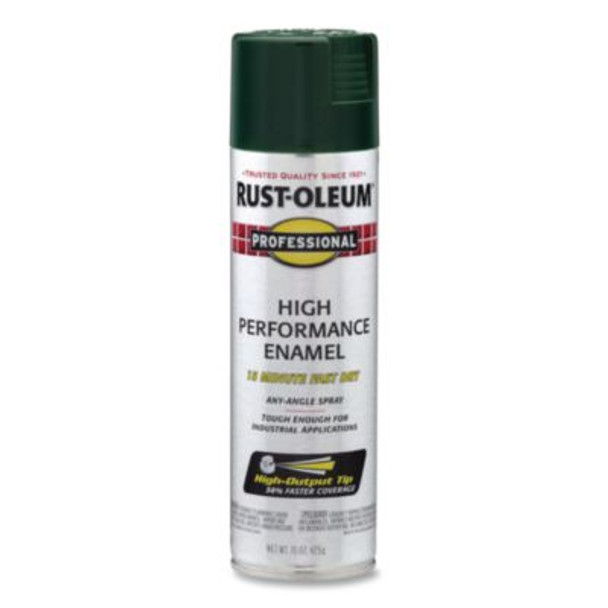 Professional Spray Paint, Gloss Hunter Green, 15 Oz Aerosol Can, 6/Carton