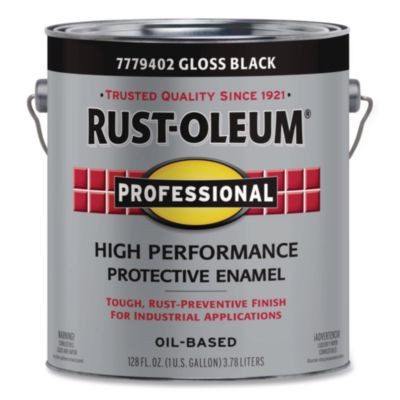 High Performance Protective Enamel Paint, Gloss Black, 1 Gal Bucket/Pail, 2/Carton