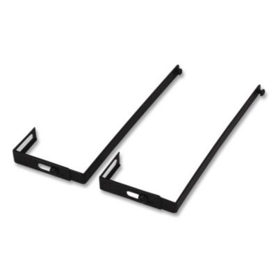Metal Partition/Wall Hangers, Black, 2/Set