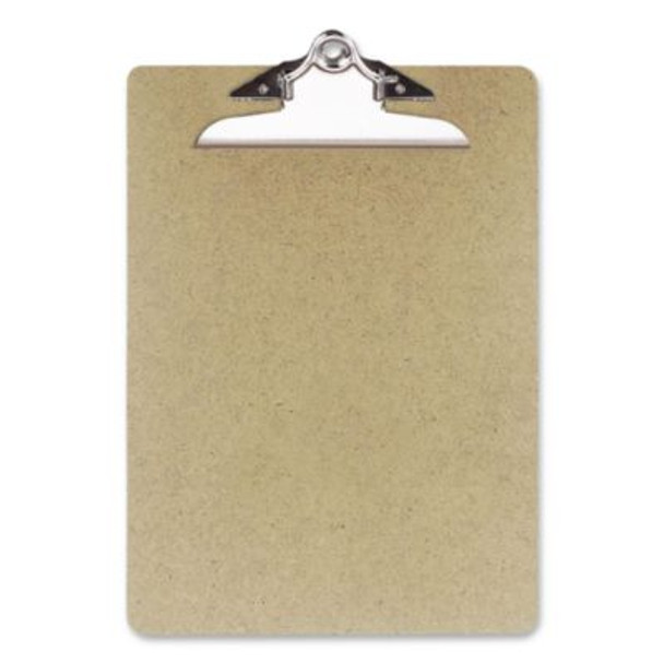 Recycled Hardboard Clipboard, 1" Clip Capacity, Holds 8.5 x 11 Sheets, Brown