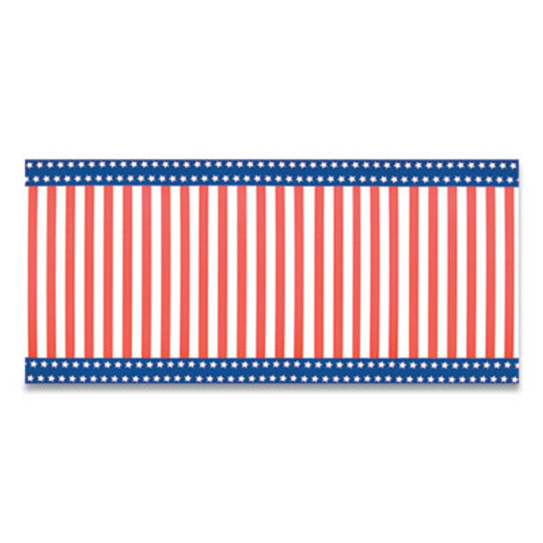 Corobuff Corrugated Paper Roll, 48" X 25 Ft, Stars And Stripes
