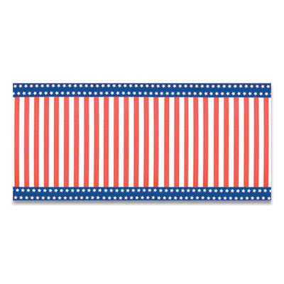 Corobuff Corrugated Paper Roll, 48" X 25 Ft, Stars And Stripes