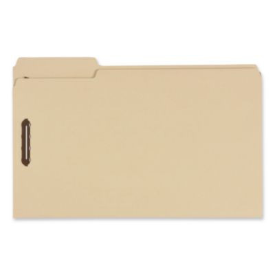 Top Tab Fastener Folder, 1/3-Cut Tab: Assorted, Expands 2", 2 Fasteners, Legal Size, Manila, 5/Box