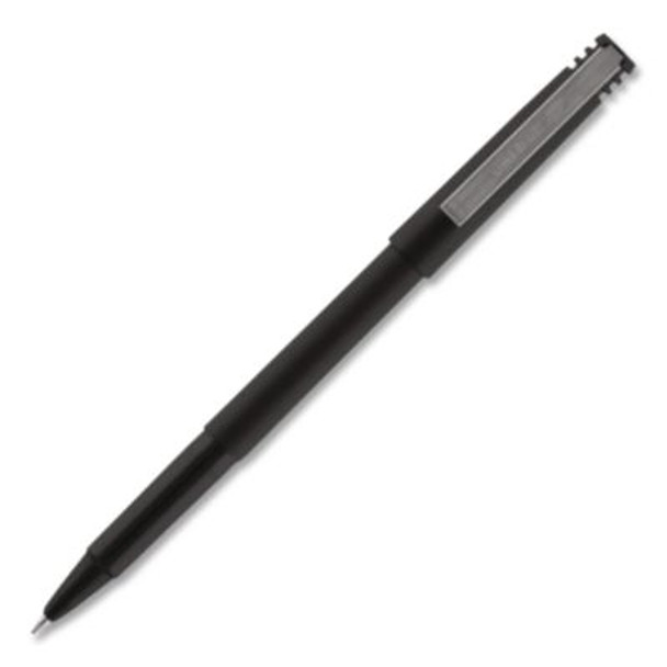Rollerball Pen, Stick, Micro 0.5 Mm, Black Ink, Black Barrel