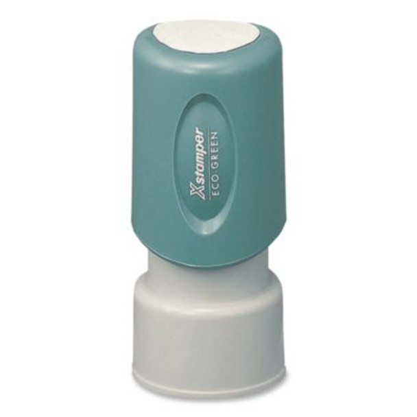 Pre-Inked Round Stock Stamp, Posted, 0.62" Dia, Red Ink