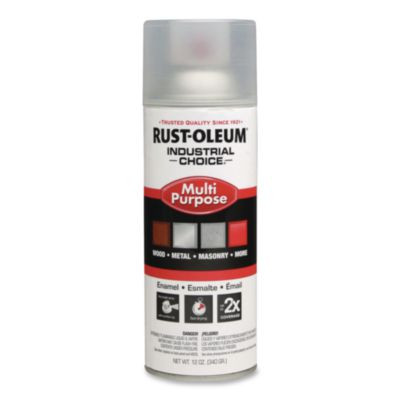 Industrial Choice 1600 System Multi-Purpose Enamel Spray Paint, Gloss Crystal Clear, 12 Oz Aerosol Can, 6/Carton