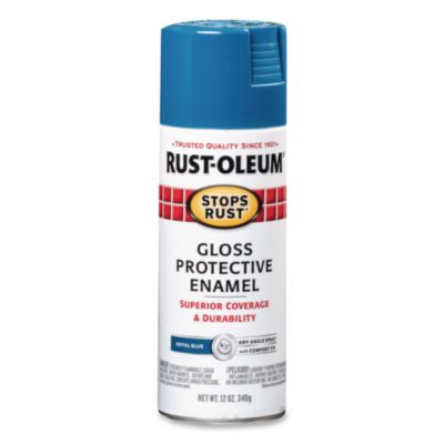 Stops Rust Spray Paint, Gloss Blue, 12 Oz Aerosol Can, 6/Carton