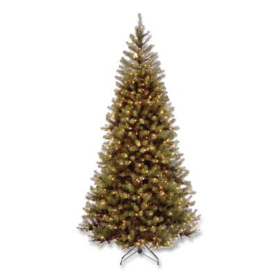 Pre-Lit Aspen Spruce Slim Tree, 38" x 38" x 72", Green Tree, Green Tree Stand