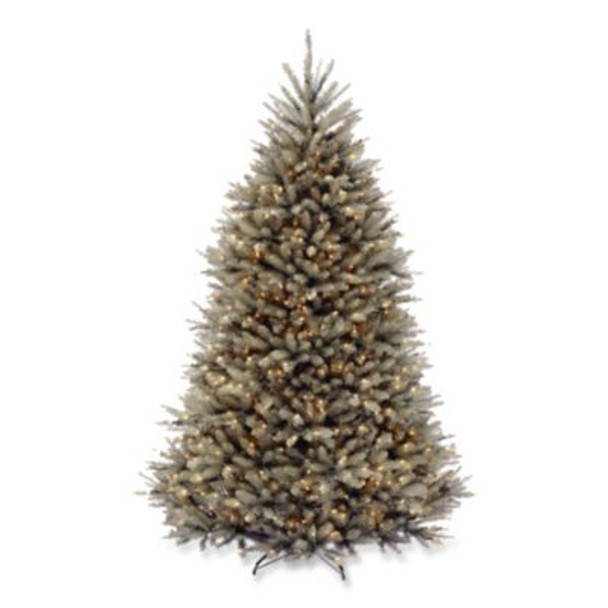 Pre-Lit Dunhill Fir Blue Spruce Tree, 59" x 59" x 90", Blue Tree, Green Tree Stand