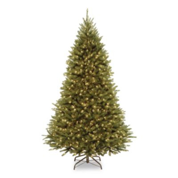 Pre-Lit Kingswood Fir Tree, 55" x 55" x 90", Green Tree, Green Tree Stand