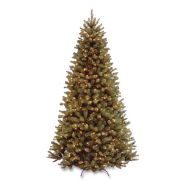 Pre-Lit North Valley Spruce Tree, Clear Lights, 42" x 42" x 78", Green Tree, Green Tree Stand