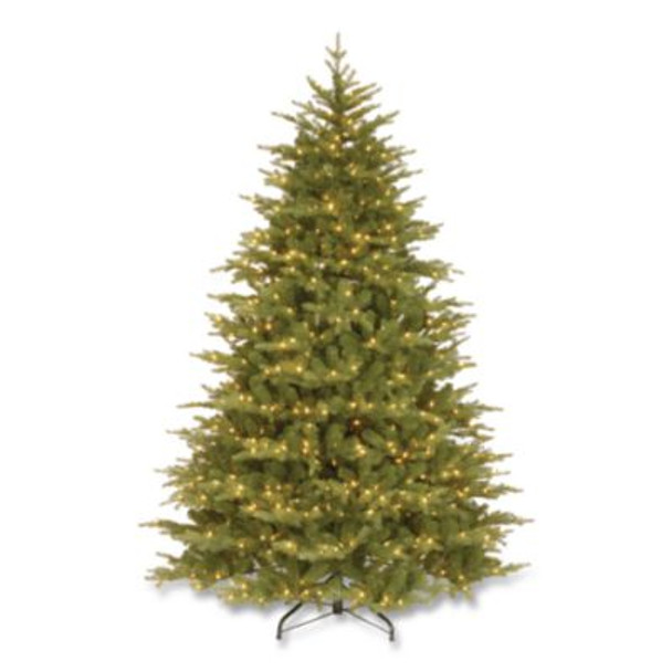 Pre-Lit Nordic Spruce Medium Tree, 69" x 69" x 108", Green Tree, Green Tree Stand