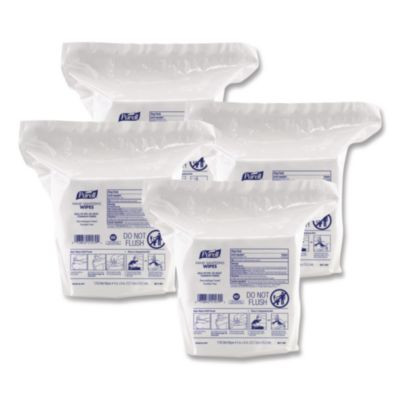 Hand Sanitizing Wipes, 5 x 6, Fresh Citrus Scent, White, 1,700/Refill Pouch, 4/Carton