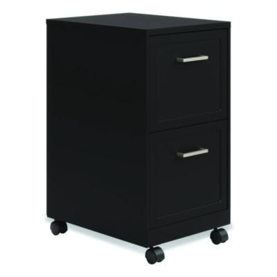 Two-Drawer Mobile Vertical File, 2 Letter-Size File Drawers, 14.25 x 18 x 26.7, Black