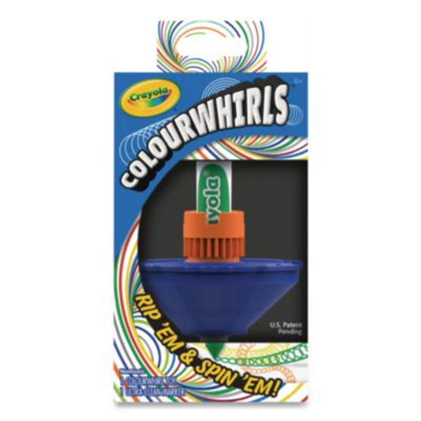 Colourwhirls Toy With (1) Rip-Cord Spinner And (1) Ultra-Clean Washable Marker, Ages 6 And Up, 4 Pieces