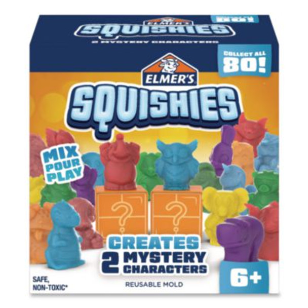 Squishies Kids' Activity Kit, Mystery Molds/Secret Solutions/Mixing Cups/Stir Sticks/Elmer's Glue Pens