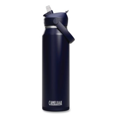 Thrive Flipstraw Stainless Steel Vacuum Insulated Water Bottle, 32 Oz, Navy
