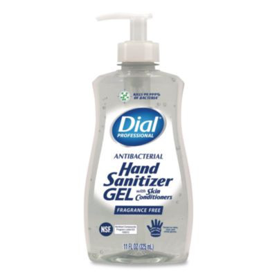 Gel Antibacterial Hand Sanitizer, 11 Oz Pump Bottle, Fragrance-Free, 12/Carton