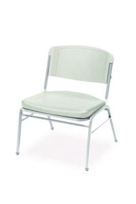 Rough n Ready Wide-Format Big And Tall Stack Chair, Supports 500 Lb, 18.5" Seat Height, Platinum Granite Seat/Back, 4/Carton