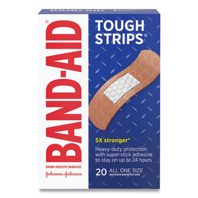 Flexible Fabric Adhesive Tough Strip Bandages, 1 x 3.25, 20/Box