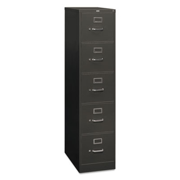 310 Series Vertical File, 5 Letter-Size File Drawers, Charcoal, 15" X 26.5" X 60"