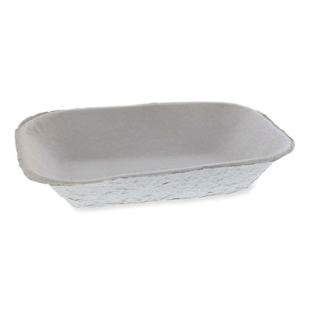 Earthchoice Pulpex Steep Wall Food Tray, 9.13 x 6.88 x 1.75, Natural, Paper, 460/Carton