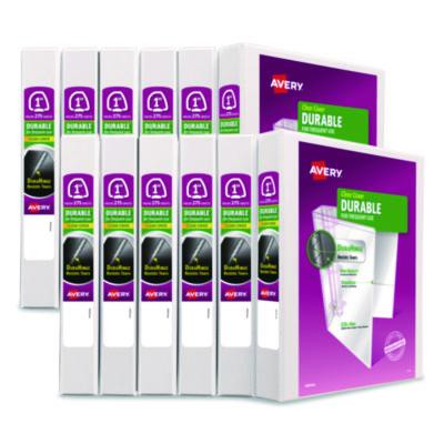 Durable View Binder With Durahinge And Ezd Rings, 3 Rings, 1" Capacity, 11 x 8.5, White, 12/Carton (9301)